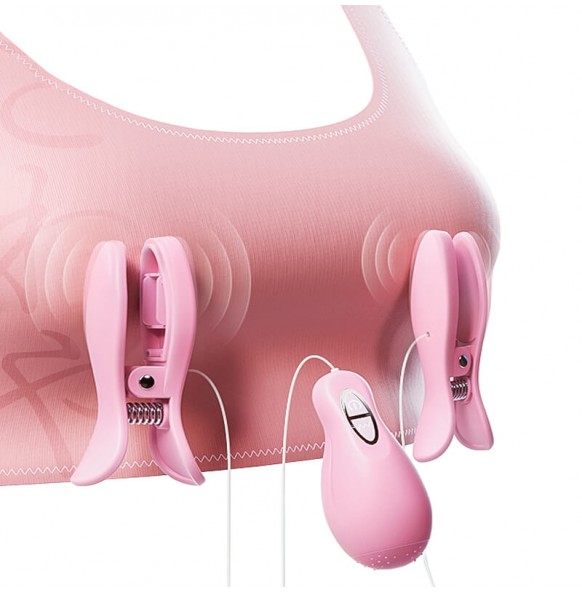 Japan A-ONE Nipple Clamp Vibrator Massager (Pink) Japan A-ONE Nipple Clamp Vibrator Massager (Pink)